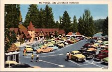 Linen Postcard The Village in Lake Arrowhead, California picture