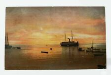 Postcard Printed Lithograph Sunrise Avalon California 1970 Postmark w/ Stamp picture