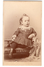 CHICAGO 1880s Victorian GREAT HAIR POSED CHILD Artistic Art Back CDV by SMITH'S picture