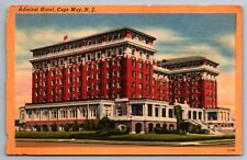 Postcard Admiral Hotel Cape May New Jersey Unp. Linen   B 25 picture