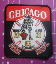 Chicago Illinois Fire dept Truck 22, Engine 83, Ambulance 31 patch picture