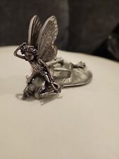 1992 Gallo Ridolfi Pewter  Figurine    Butterfly Fairy On Frog picture