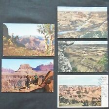 Lot (5) Grand Canyon, 2 early, 1 linen, 2 chrome, 2 with horseback riders picture