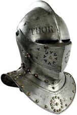 Medieval Knight European Close Armor Helmet One Size Fits Most Rustic Vintage picture