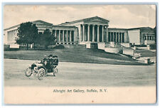 1905 Antique Car Passengers, Albright Art Gallery, Buffalo New York NY Postcard picture