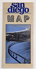1980s San Diego California Vintage City Map Travel Brochure Ads Parks Tourist picture