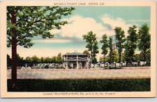 GRIFFIN, GEORGIA POSTCARD. Brown's Tourist Camp, Cottages, $1.50 & Up, Vintage picture
