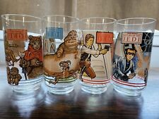 1983 Star Wars Return of the Jedi Burger King Glasses Complete Set of 4 NOS picture