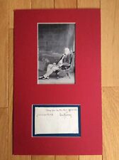 WILLIAM MAKEPEACE THACKERAY SIGNED Note To His Aunt *Matted w Illustration w COA picture