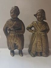 Antique dutch boy and girl salt and pepper shakers picture