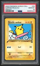 Surfing Pikachu #28 Pokemon World Collection WOTC Black Star Promo FRENCH PSA 10 picture