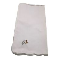 Set of 8 Linen Embroidered Butterfly Napkins, Placemats picture