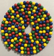 Vintage Primative Wood Bead Christmas Tree Garland Decoration Multicolor  8.5’ picture