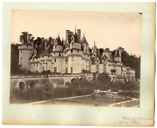 Château d'Ussé vintage print, albumin print 20x25 print circa 1880 < picture