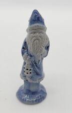 Vtg 1988 Rowe Pottery Works Salt Glazed Figurine Ornament Lantern Santa Claus  picture