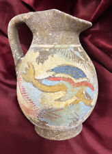 Vintage Greek Athenian Hand-made Vase, Pottery, Souvenir, Historic Replica picture
