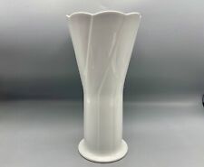 Vintage White Porcelain Vase 10” Arzberg Germany Modern Design picture