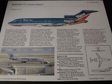 UNIQUE ~ Boeing 727 Airplane Aircraft Profile Data Print ~ BEAUTY picture