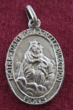 Vintage Catholic Religious Holy Medal - Sacred Heart // Apparitions De Beauraing picture