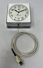 GE Telechron White/Chrome Clock Model 2F01 