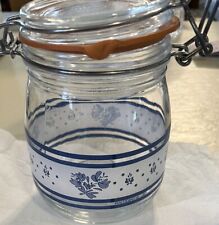 Pfaltzgraff Yorktowne Small 3/4L Glass Canister Jar ARC Vintage picture