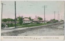 Great Northern Park and Railroad Depot, Willmar, Minnesota 1908 picture