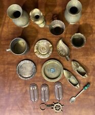 Vintage Brass & Silver Decor Lot Of 17 Different Pieces picture