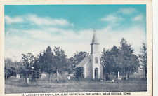 Vintage Postcard St. Anthony of Padua Festina, Iowa Smallest Church in the World picture