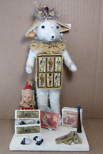 RARE Vickie Smyers Bethany Lowe Christmas Teddy Bear Love of Olde Toys Folk Art picture