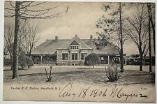 Central Railroad Station Westfield New Jersey Postcard c1900s picture