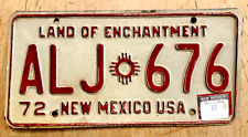 1972 1976 NEW MEXICO PASSENGER AUTO LICENSE PLATE 