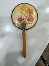 Vintage Acrylic Floral Hand Vanity Mirror picture