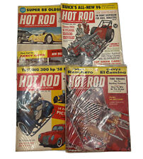 Lot Of 4 Vintage 1958 59 60 61 Hot Rod Magazines Drag Racing Slat Flats 58 Ford picture