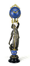 Beautiful Ansonia Cut 8 Day Movement Brass Huntress Lady Mystery Swinging Clock picture