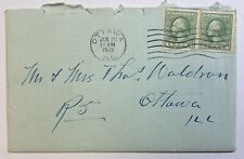 Ottawa Illinois Antique Postmarked Letter 1921, 1 Cent Stamps picture