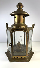 Vintage Brass Wedge Nautical Ships Lantern For Parts/Repair picture