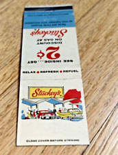 Vintage Matchbook Cover STUCKEY'S w/ 2 cents GAS DISCOUNT, Eastman Georgia #2 picture
