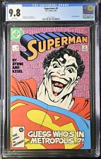 Superman #9 CGC NM/M 9.8 White Pages Joker Cover and Appearance DC Comics 1987 picture