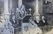 1894 Vintage Magazine Illustration Lord Salisbury Delivering Presidential Speach picture