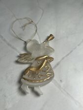 Vintage Clear Plastic Acrylic  Angel W/ trumpet, Christmas Ornament’s picture