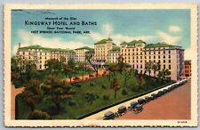 Hot Springs AR Kingsway Hotel and Baths c1933 Postcard Postal Cancel 1936   picture