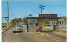 Newport RI United States Naval Station Main Gate Vintage Postcard Rhode Island picture