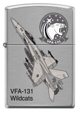 VFA-131 Wildcats F/A-18 Super Hornet Squadron Zippo Brushed Chrome picture