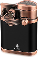 Cigar Lighter 4 Jet Flame Torch Lighter with Cigar Holder, Windproof Rocker Arm picture