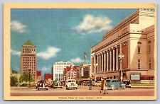 Postcard Missouri St Louis Memorial Plaza c1946  10C picture