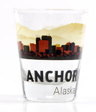 ANCHORAGE ALASKA SUNSET SKYLINE SHOT GLASS SHOTGLASS picture