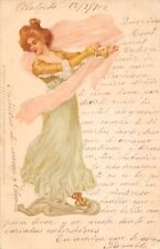CPA ILLUSTRATOR ART NOUVEAU SIGN MEISSNER and BOOK WOMEN OF THE 1900S AU VO picture