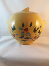 Vintage Nelson McCoy Ball Shaped Cookie Jar Angled Finial Hand Painted 1938-44 picture