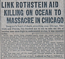 1929 Chicago Front Page - Arnold Rothstein Murder & St. Valentines Day Massacre picture