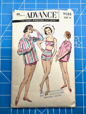 Vintage 50s Advance Bra Top, Shorts, Pullover Boy Shirt Sewing Pattern 9088 picture